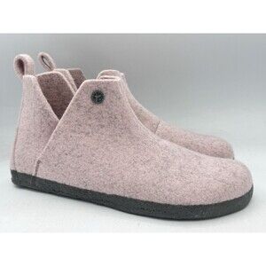 Birkenstock Andermatt Shearling Wool Felt Slipper Boot Pink 40 Women’s Size 9
